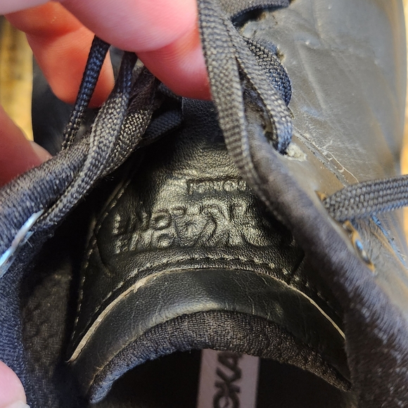 HOKA Black Bondi SR Running Shoes Womens Size 10 Black On Black Leather - Picture 5 of 8